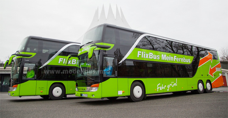 Die neue Lackierung der fusionierten Fernbus-Unternehmen.