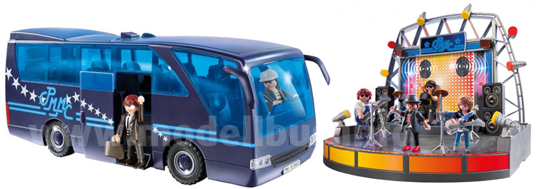 Tourbus und Showbühne von Playmobil für den amerikanischen Markt