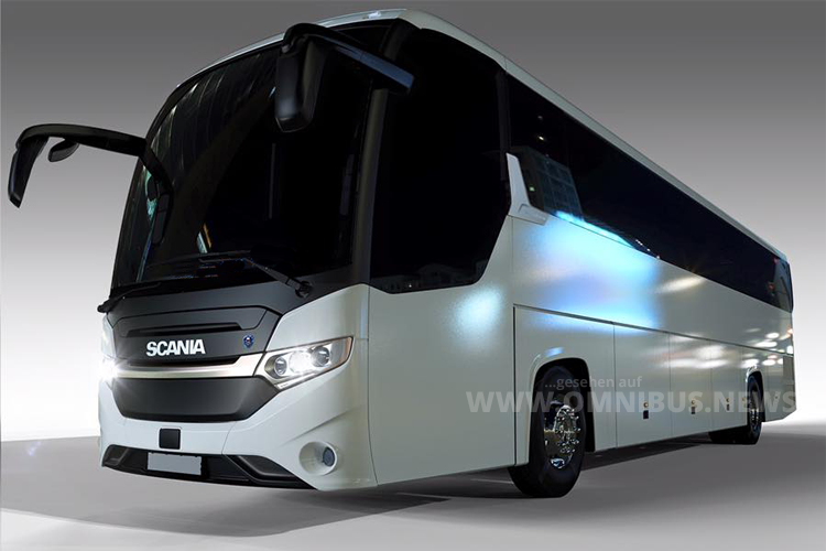 Scania Interlink HD Designskizze - das neue Multitalent fährt auch als Hochdecker vor.