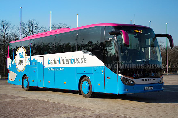 Der 150. Fernbus von Berlinlinioenbus. Foto: Berlinlinienbus