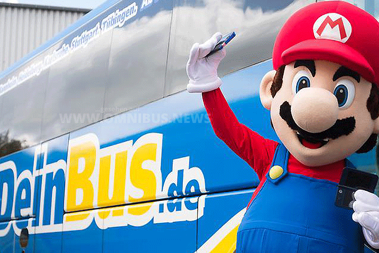 Nintendo stattet acht Fernbusse von DeinBus.de mit Spielekonsolen aus. Foto: Nintendo/DeinBus.de