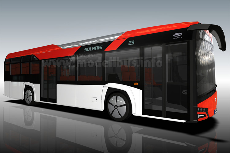 ...und den neuen Low-Entry-Urbino von Solaris auf der Busworld in Kortrijk. 