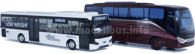 Zwei neue Modellbusse sind zur Busworld am ersten Pressetag erschienen, ... 