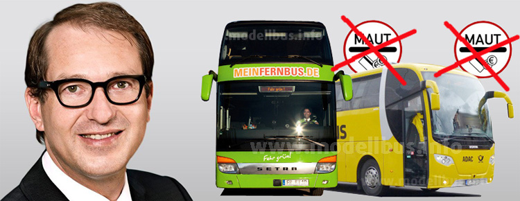 Keine Fernbus-Maut mit Bundesverkehrsminister Alexander Dobrindt. 