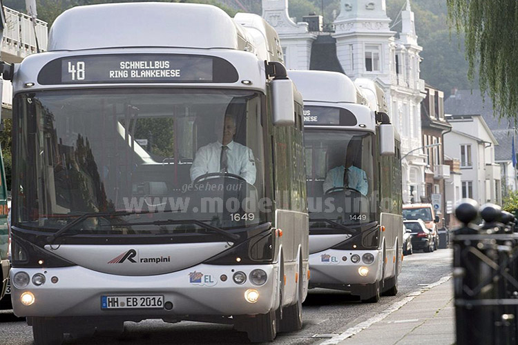Die Fotomontage der VHH blickt in die Zuknft: Ab Mai 2016 fahren zwei Elektrobusse. 