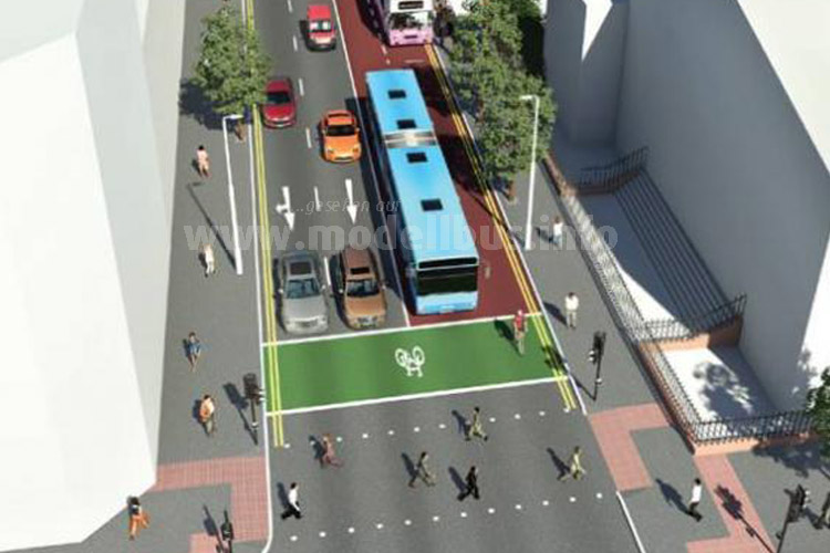 Mit eigen Spuren und neuen Haltestellen will Belfast das BRT System aufbauen. 