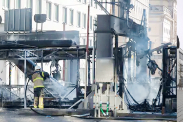 Gas-Bus explodiert
