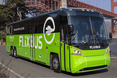 Flixbus mit E-Bus von MCI