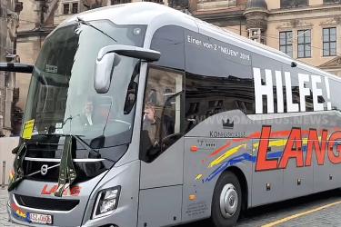 Bus-Demo in Dresden
