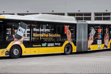 Kontakloses Zahlen im Bus