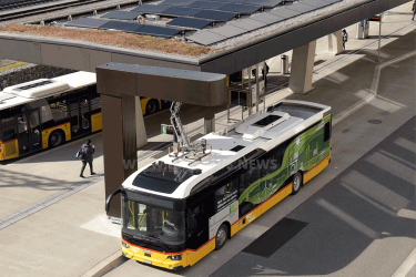 Scania E-Bus bei PostAuto