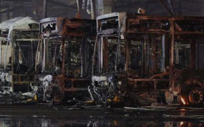 Feuer im SSB-Busdepot