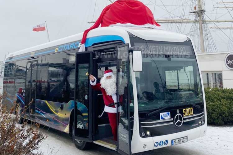 Der Nikolaus im E-Bus…