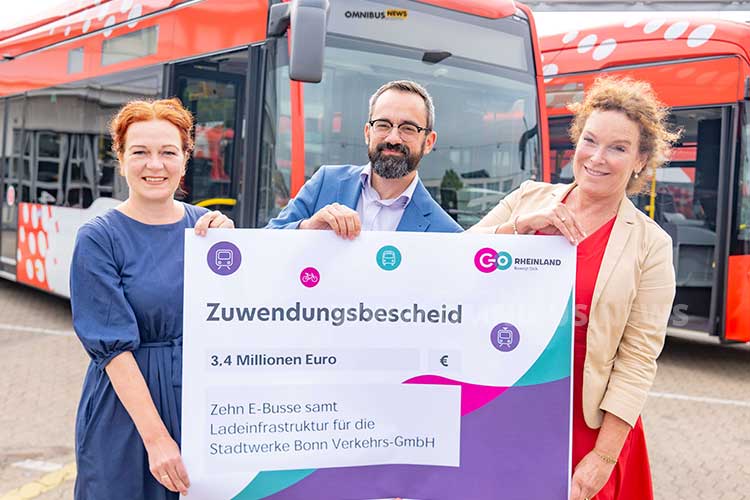 Zehn E-Busse für Bonn