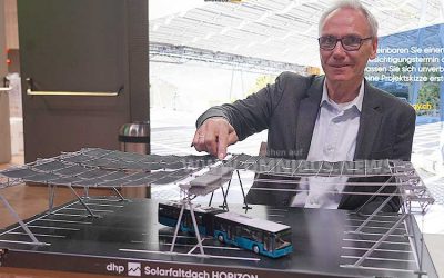 Parkplatz und Kraftwerk